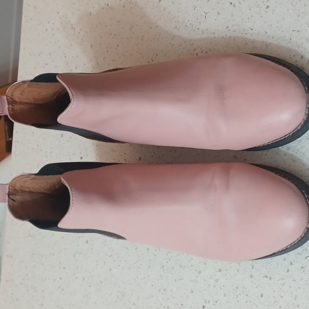 Classic Pink Chelsea Ankle Boots - Women